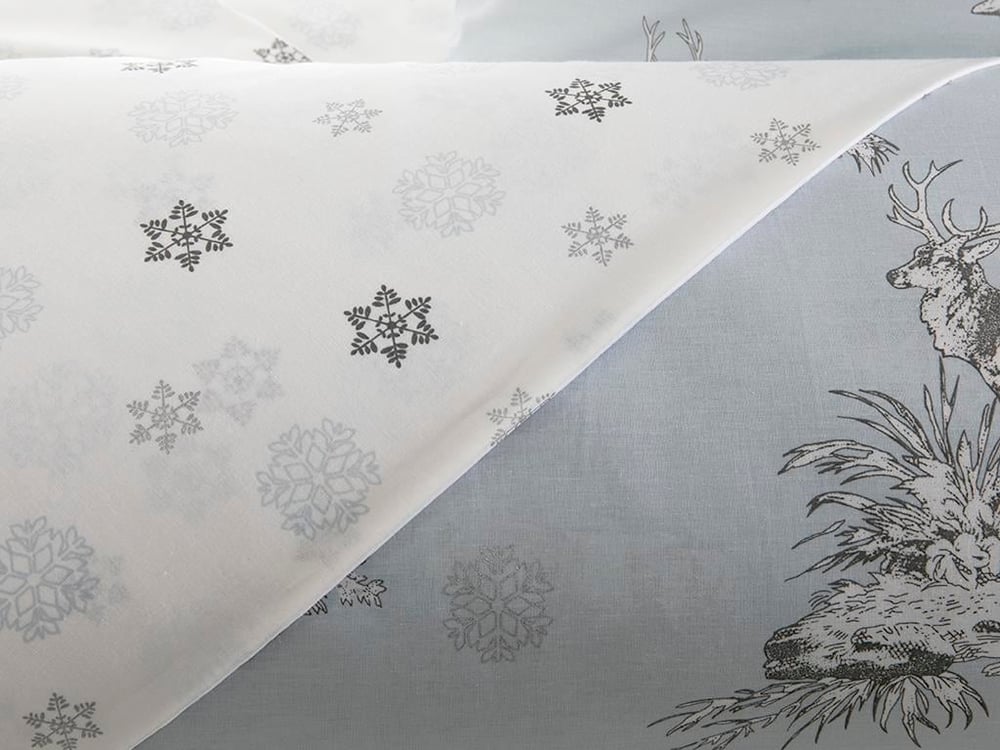 Cerbi veseli Bumbac Single Set Lenjerie De Pat 160x220 cm Albastru
