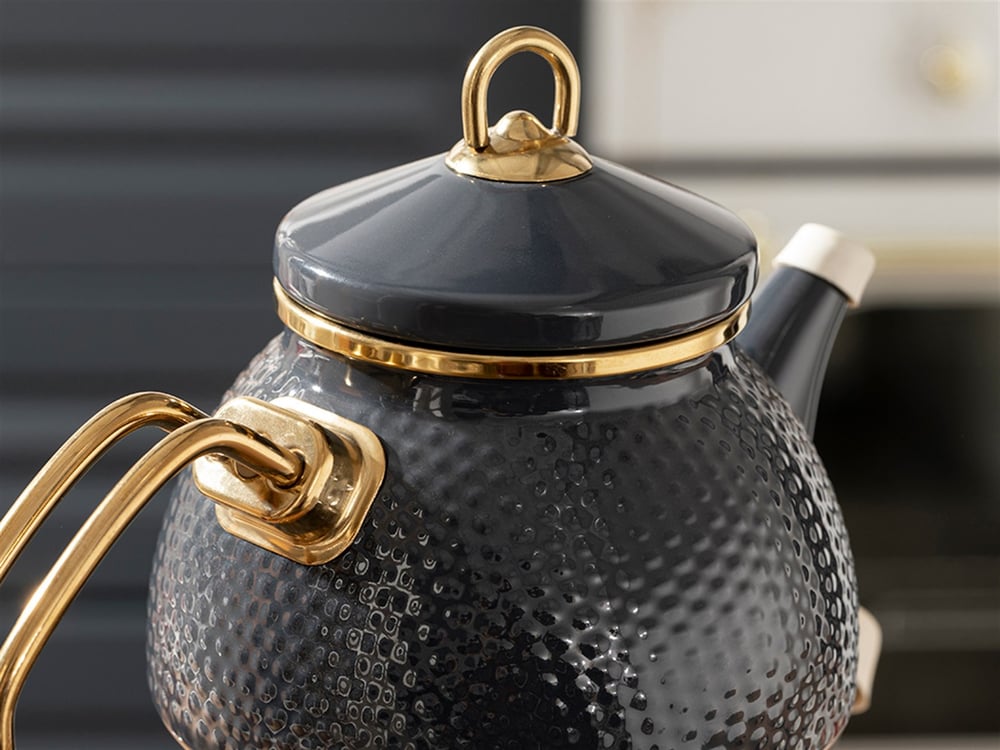 Ceremony Enamel Tea Pot 1,1 Litre + 2,3 Litre Anthracite