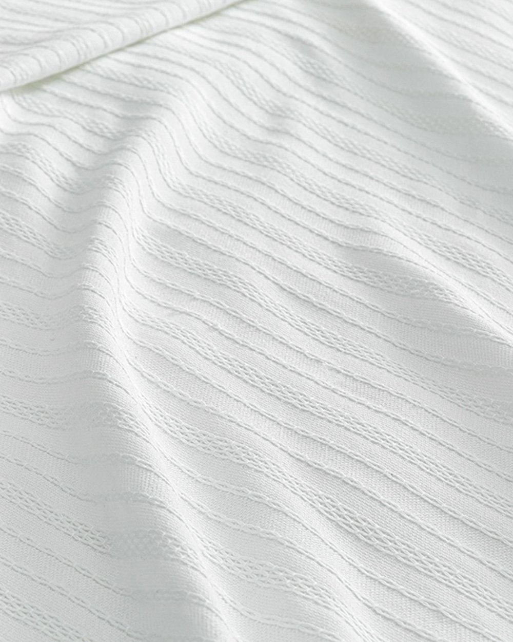 Chain Rope Jacquard King Size Summer Blanket 240x220 cm White