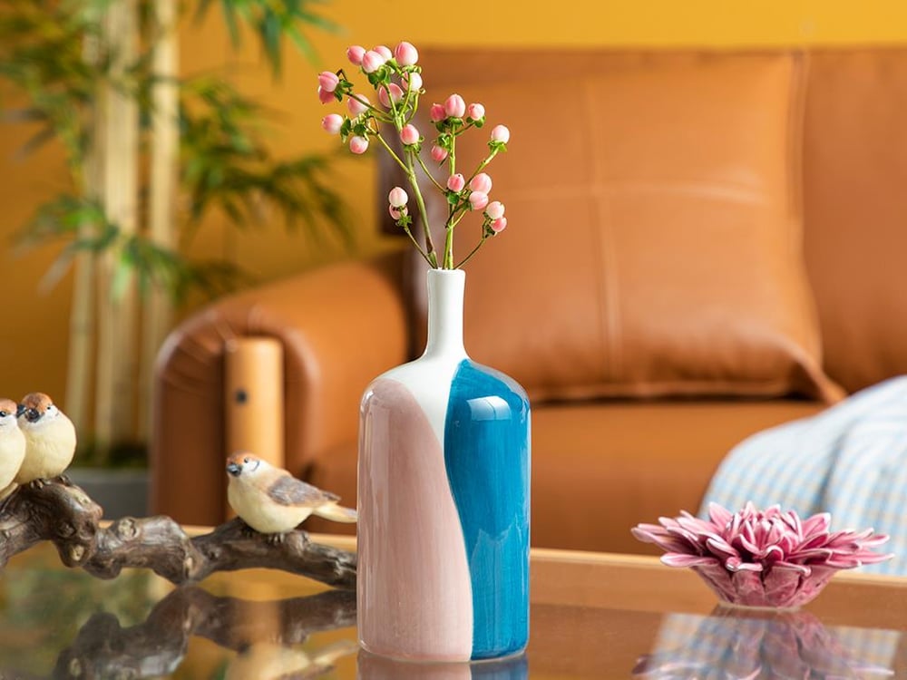 Charlotte Vase 9x9x20 cm Pink