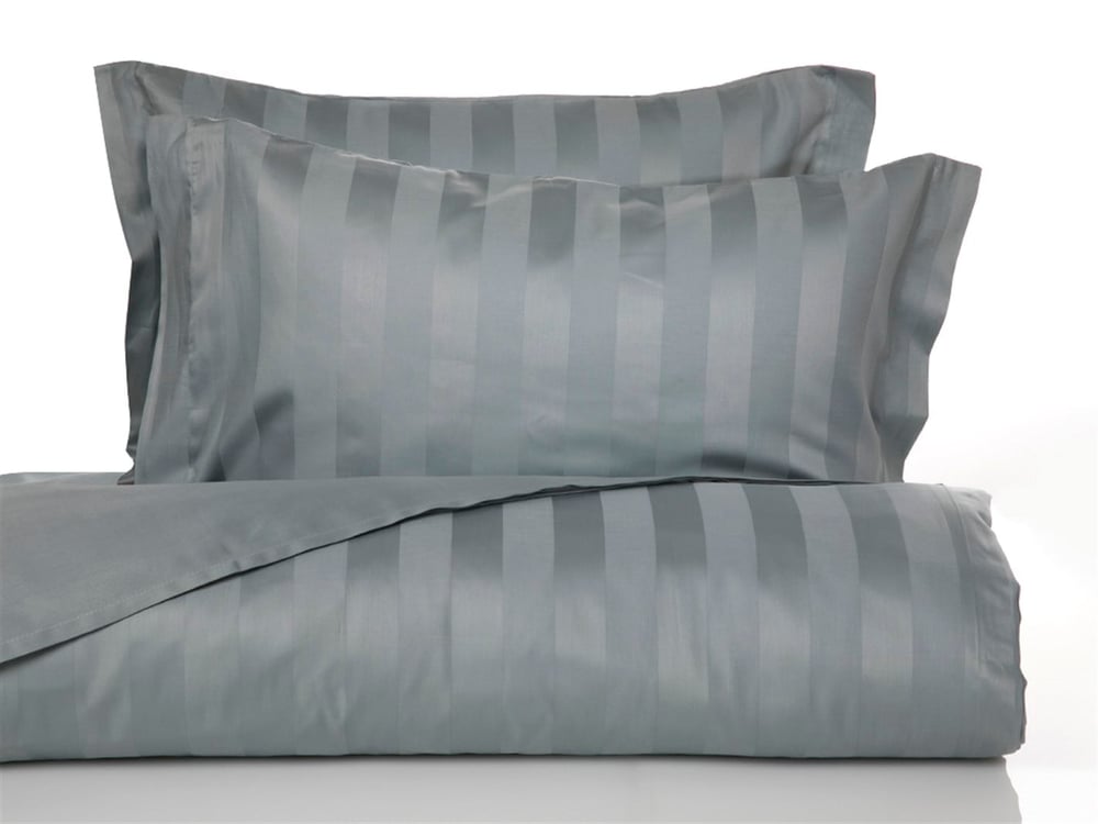 Chic nou Bumbac Satinat Cu Dungi Double Set Lenjerie De Pat 200x220 cm Seledon