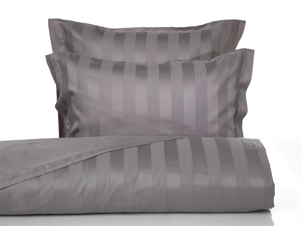 Chic nou Bumbac Satinat Cu Dungi Double Set Lenjerie De Pat 200x220 cm Lila