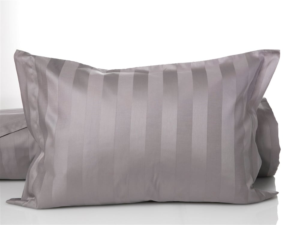 Chic nou Bumbac Satinat Cu Dungi Double Set Lenjerie De Pat 200x220 cm Lila