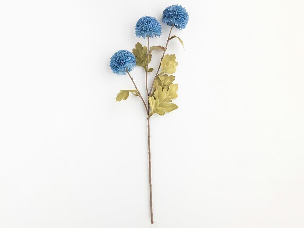Chrysanthemum Plastic Florı Artıfıcıale 76 Cm Albastru
