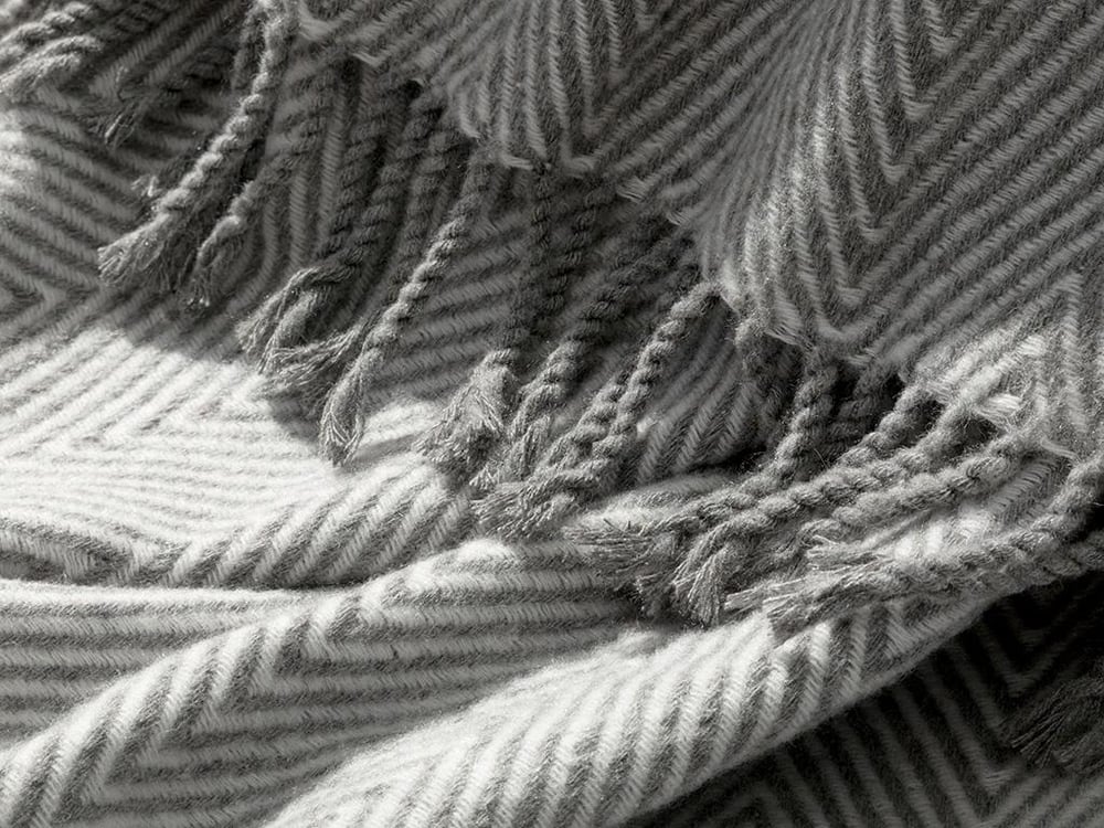 Classy Herringbone Scotch Pătură Tv 130*170 Cm Gri