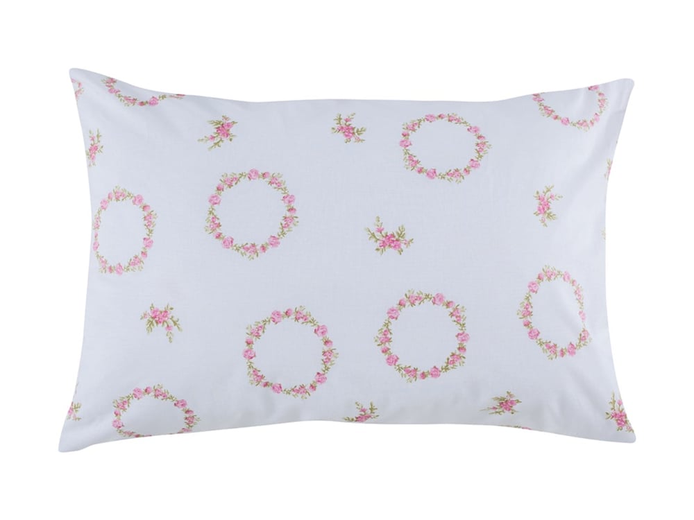 Combinată cu arcul de trandafiri Cu Bumbac Cu 2 Piese Față De Pernă 50x70 cm Fucsia