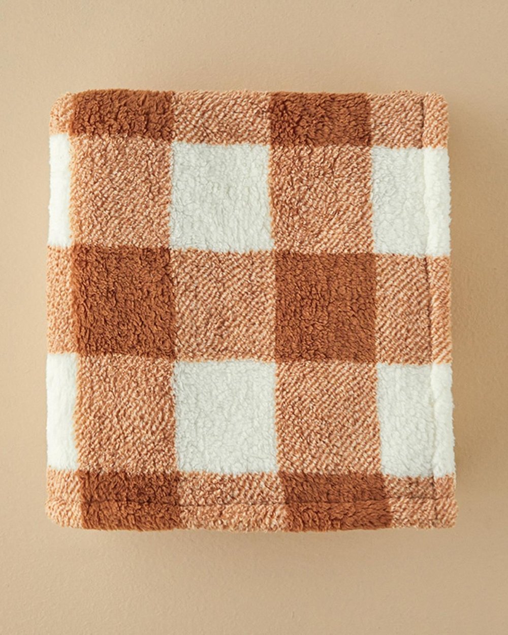 Comfort Plaid Sherpa İmprimat Pătură 120x170 cm Maro