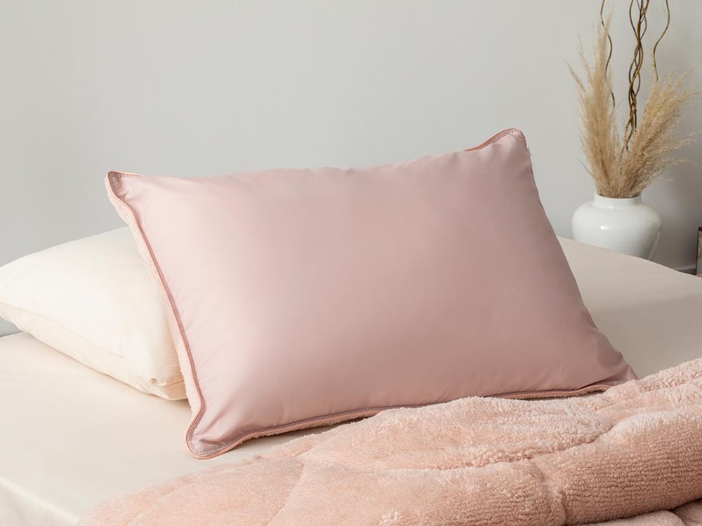confortabil Sherpa Pernă 50x70 cm Roz
