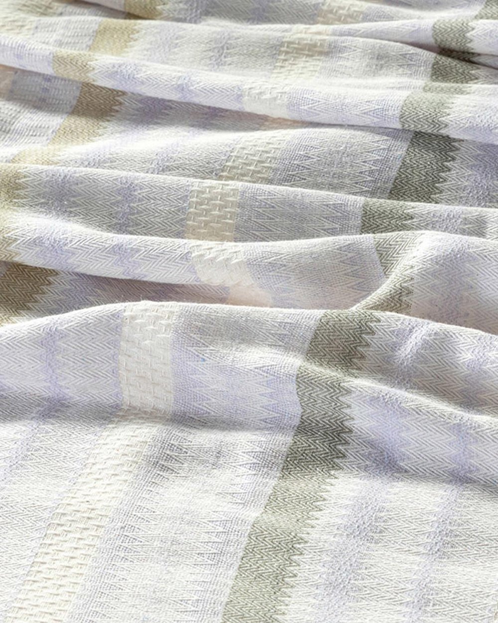 Contemporary Fire Vopsite Double Pătură De Vară 200x220 cm Liliachiu - Verde