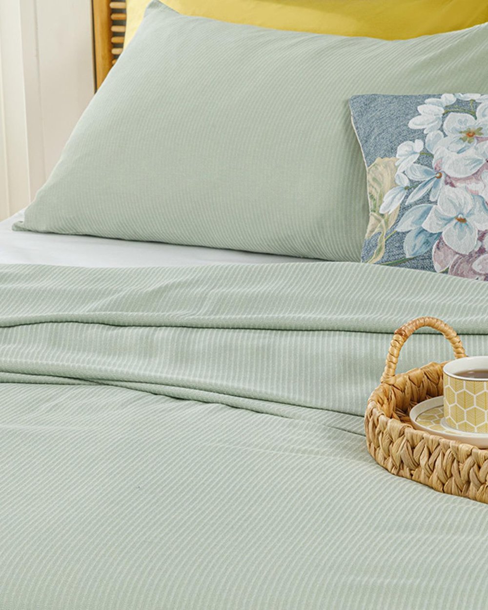 Cool Stripe Set De Pătură De Vară Dublu, Soft Touch, 200*220 Cm, Albastru Colbalt