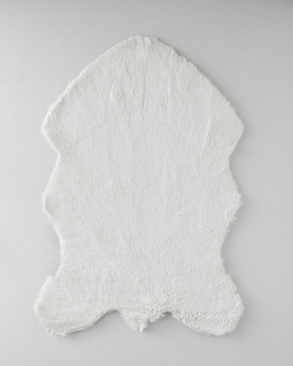 Covor blană artificială, Nebula, 90x60 cm, acril, alb
