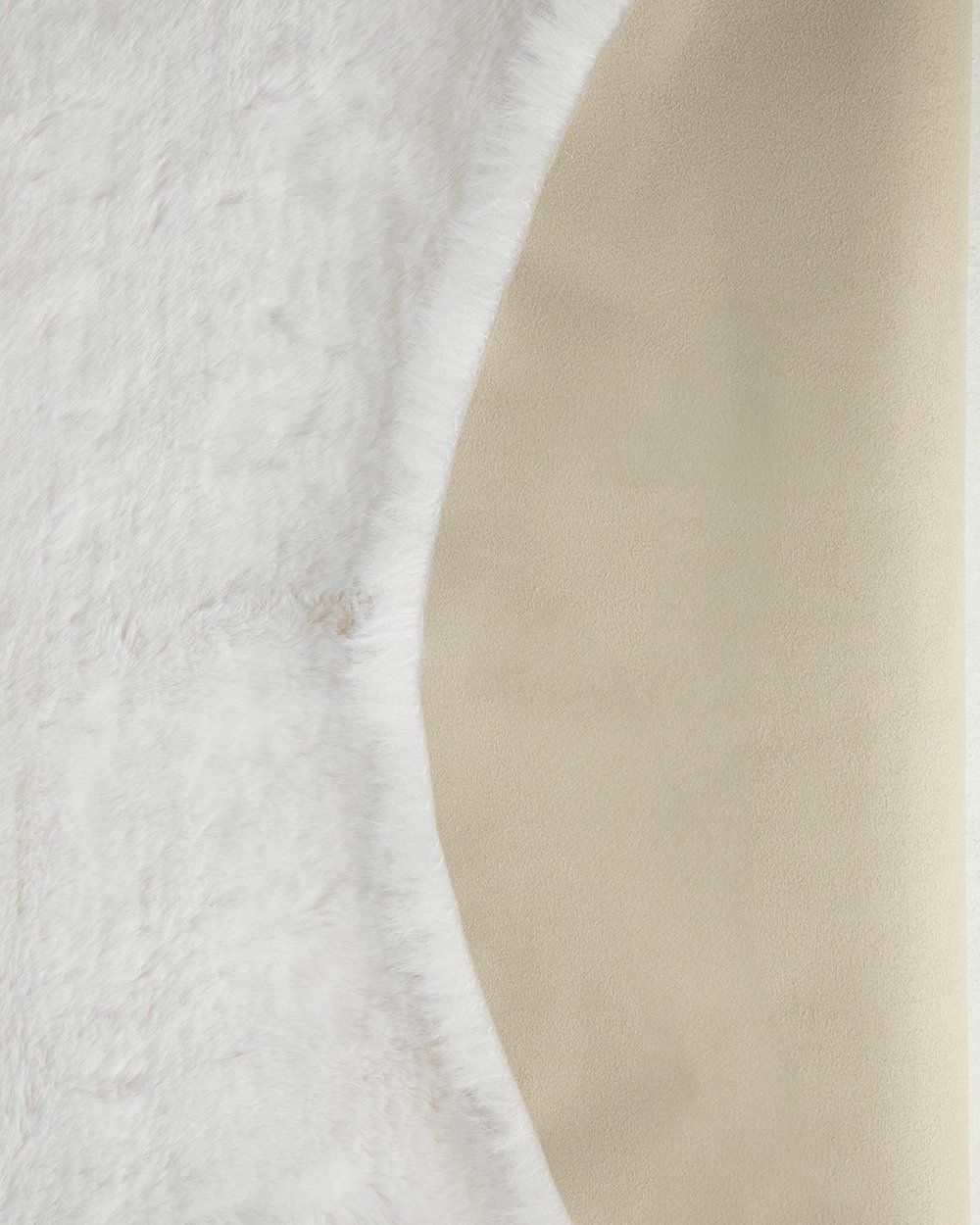 Covor blană artificială, Nebula, 90x60 cm, acril, alb