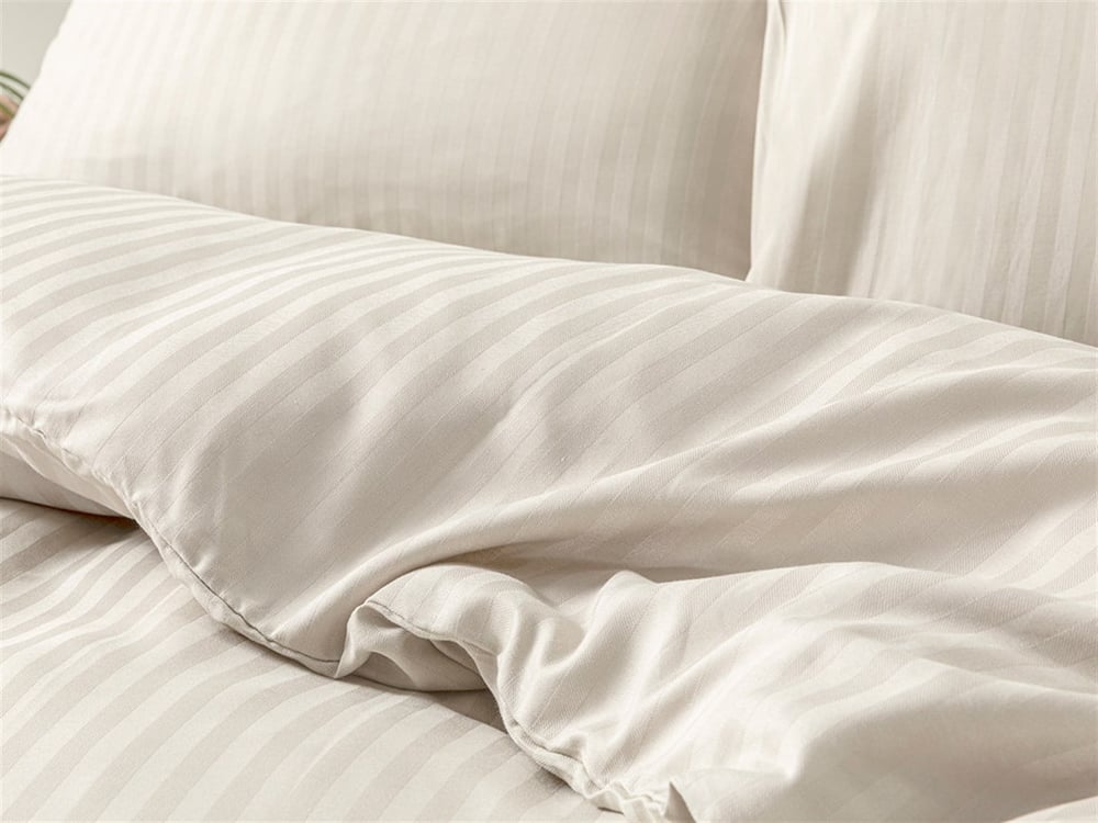 cristal Twill Mătăsos Super King Set Lenjerie De Pat 260x220 cm Culoarea Pietrei
