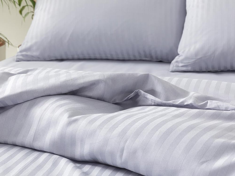 cristal Twill Mătăsos King Size Set Lenjerie De Pat 240x220 cm Albastru