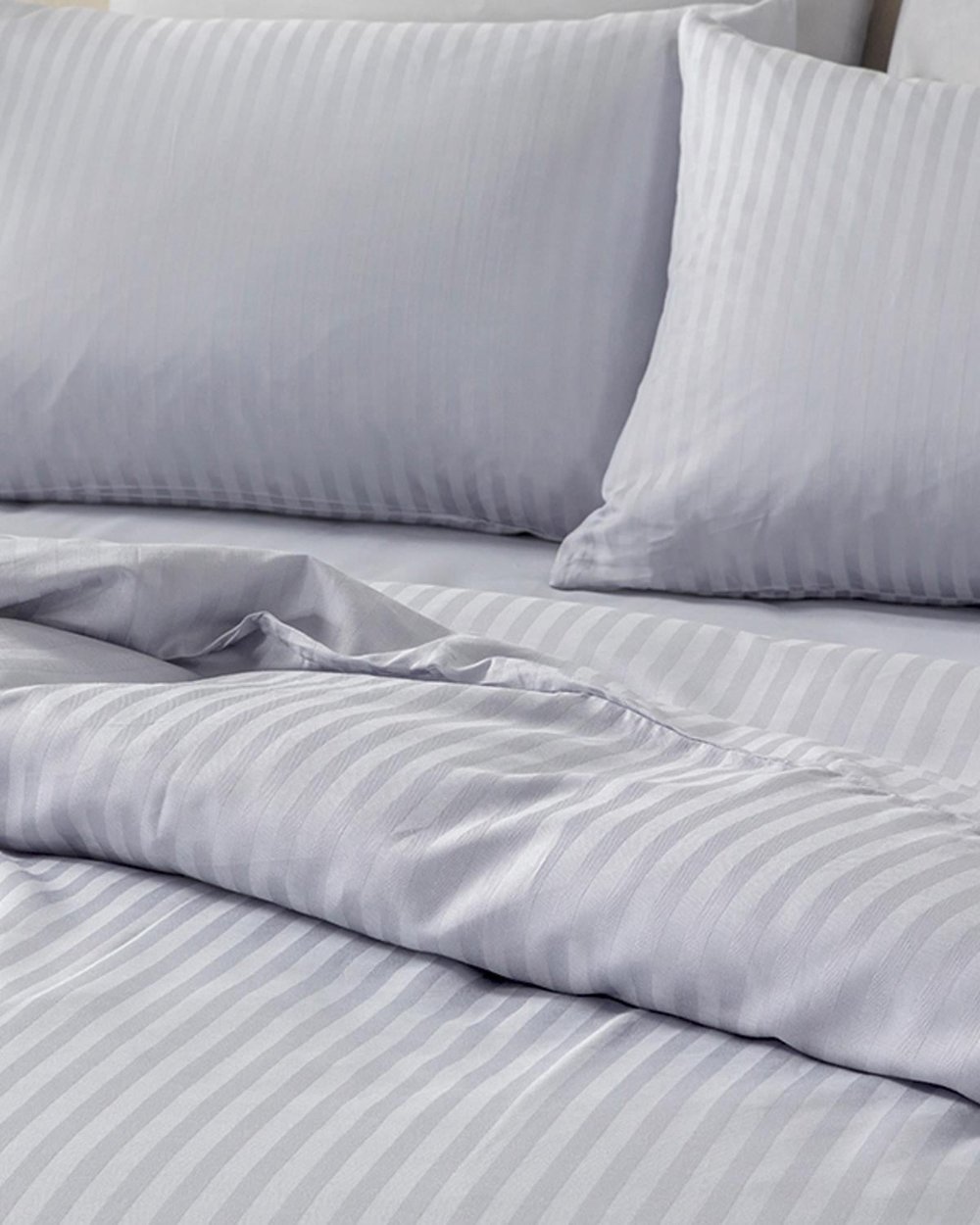 Cristal Twill Mătăsos Persoană Dublă Set Lenjerıe De Pat 200X220 Cm Albastru