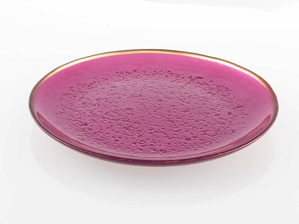 Cristine Glass Service Plate 21 cm Purple