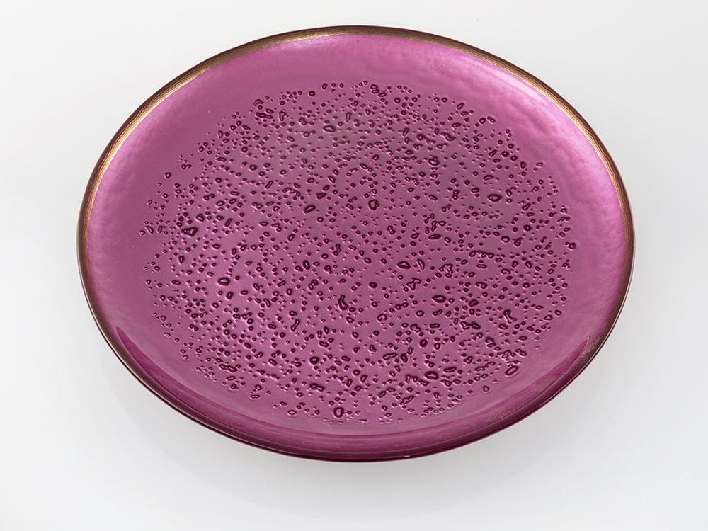 Cristine Glass Service Plate 21 cm Purple