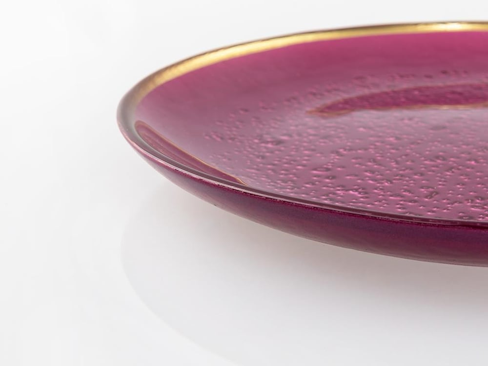 Cristine Glass Service Plate 21 cm Purple