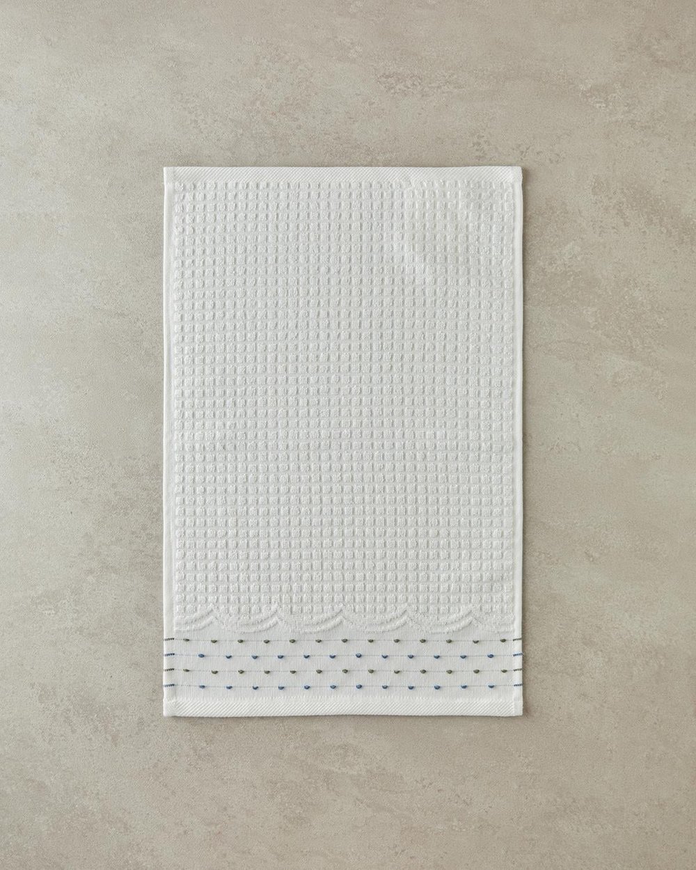Cu Bumbac Bordurat Prosop De Mâini 30x45 cm Ecru
