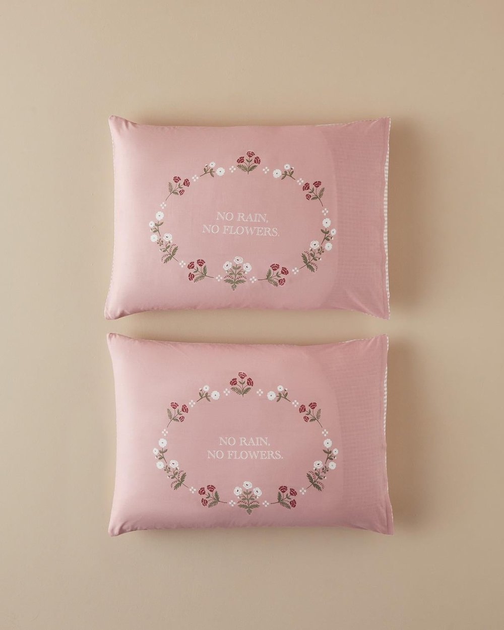 Set 2 fete de perna, Retro Flower, bumbac, 50x70 cm, roz