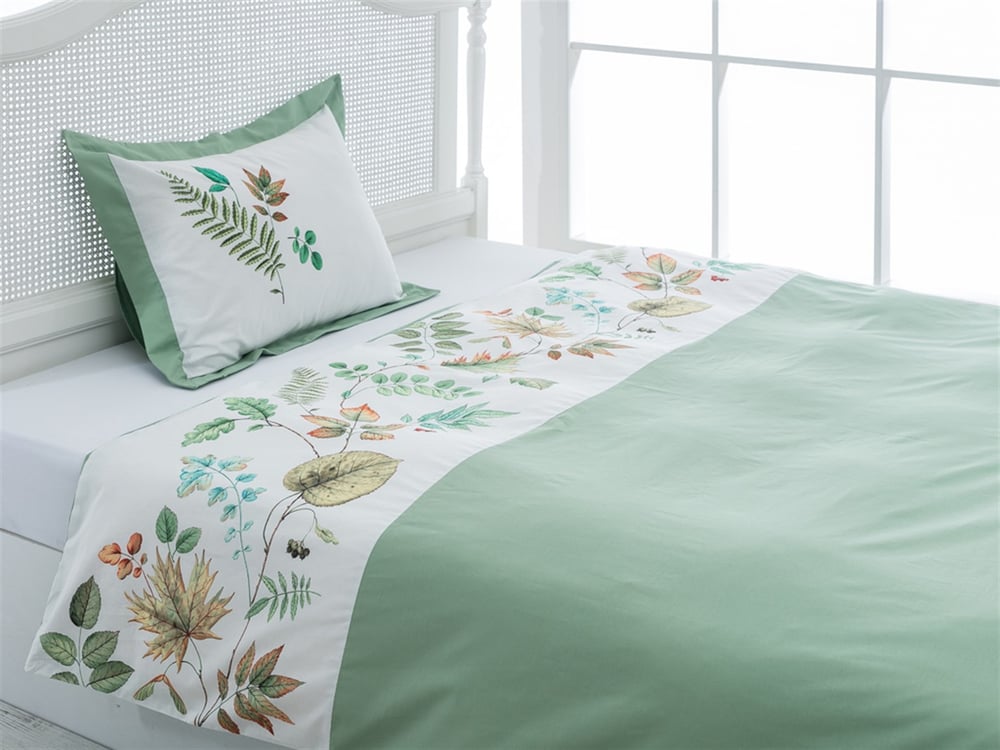 Curtea secretă Cu Bumbac Single Lenjerie De Pat 160x220 cm Verde