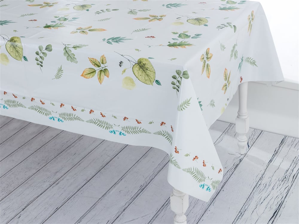 Curtea secretă PVC Față de Masă 200x140 cm White-Green