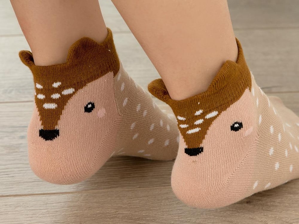 Animals Cotton Women Short-Calf Socks 36-40 Brown