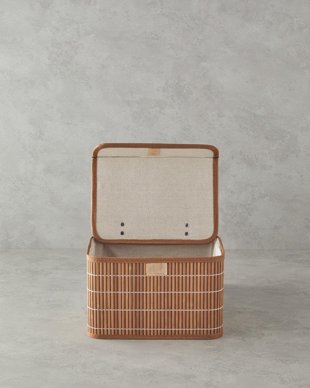 Hardwood Bamboo Storage Box 28X20X18 cm Brown