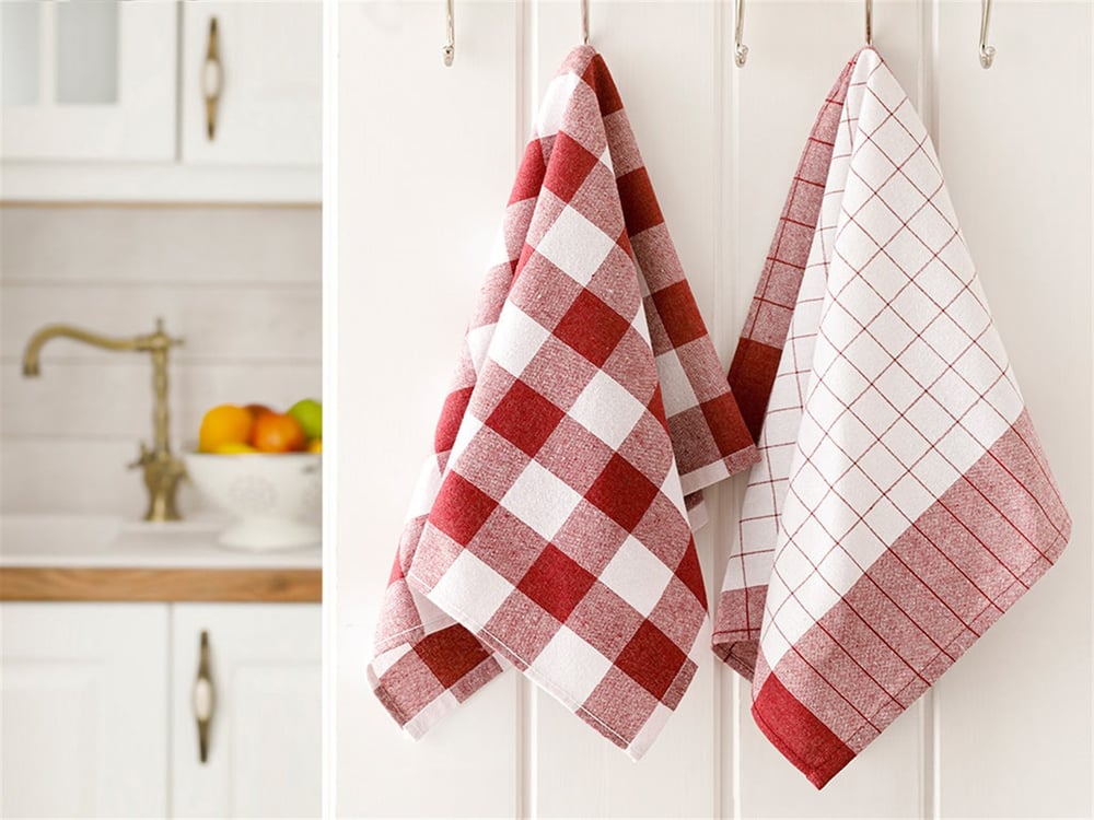 Cyrstal Cotton Polyester 2 pcs Drying Cloth 40x60 cm Maroon