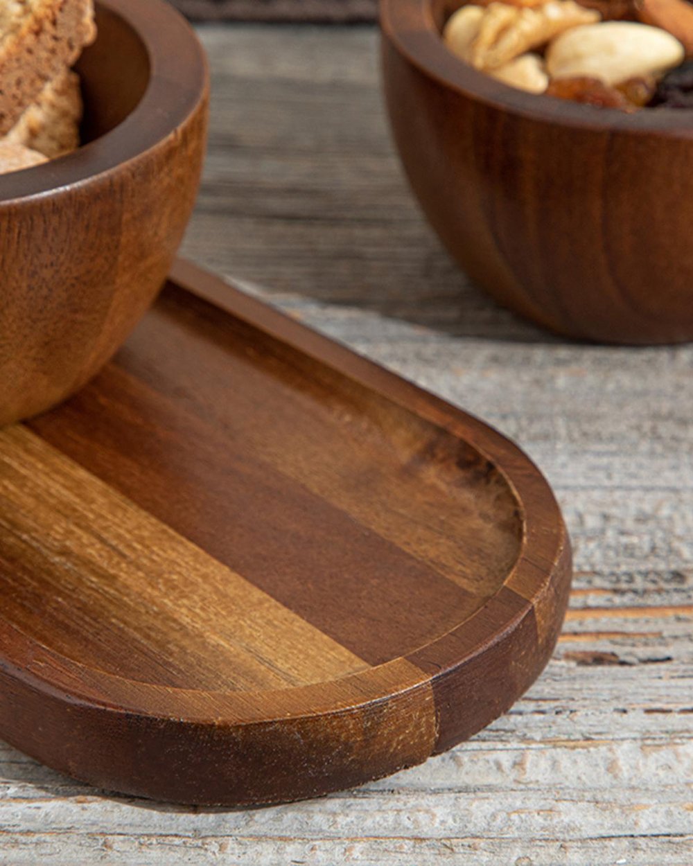 Daisy Acacia 3 Set Presentation Bowl 30x10 cm Brown