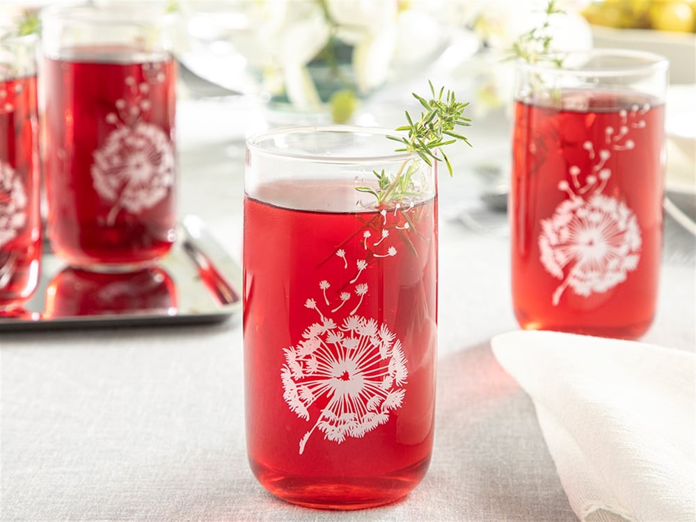 Dandelion Glass 3 pcs Juice Glass 365 ml White