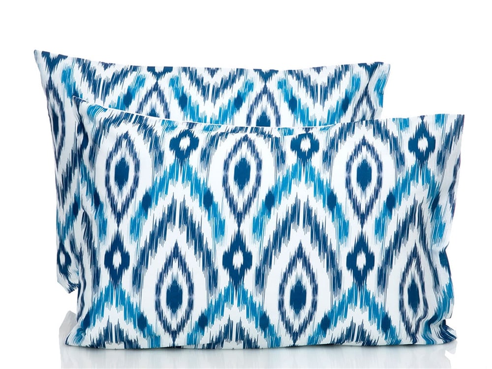 Deep Sea Ikat Cottony Set 2  FAȚĂ DE PERNĂ 50x70 cm Albastru Închis