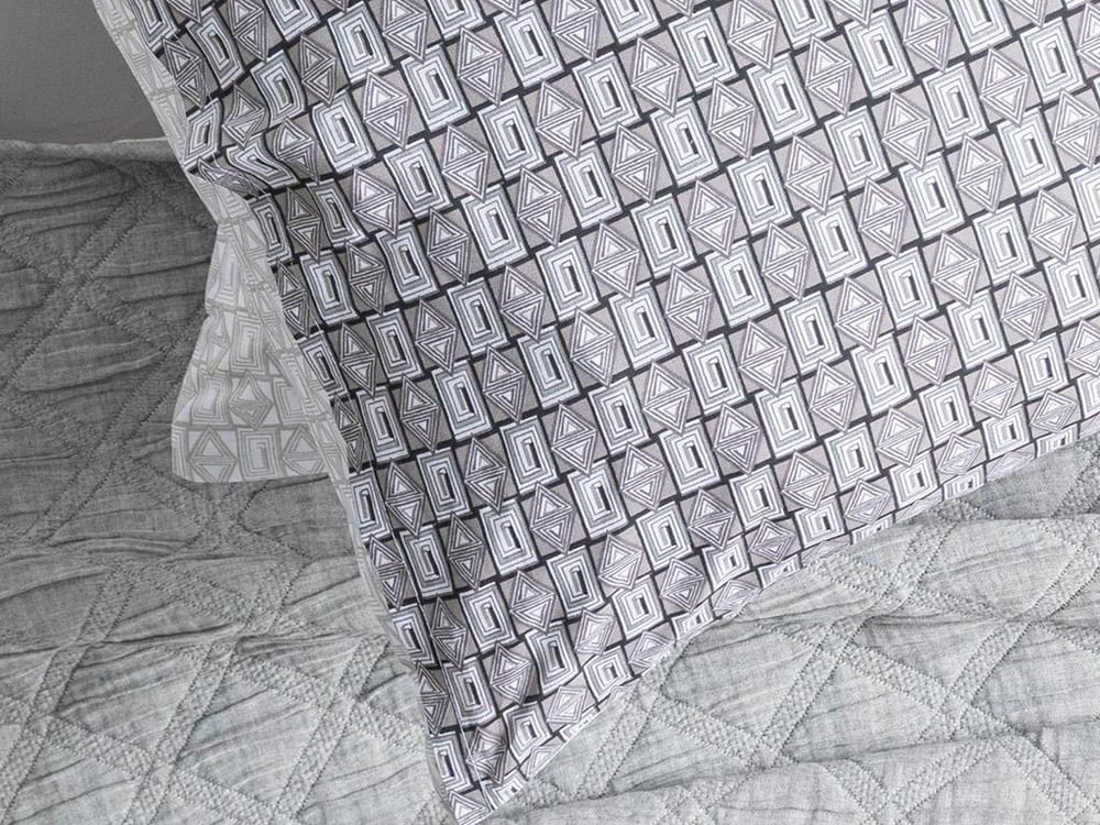 DELTOID COTTONY 2 SET  FAȚĂ DE PERNĂ 50X70 CM СИВО