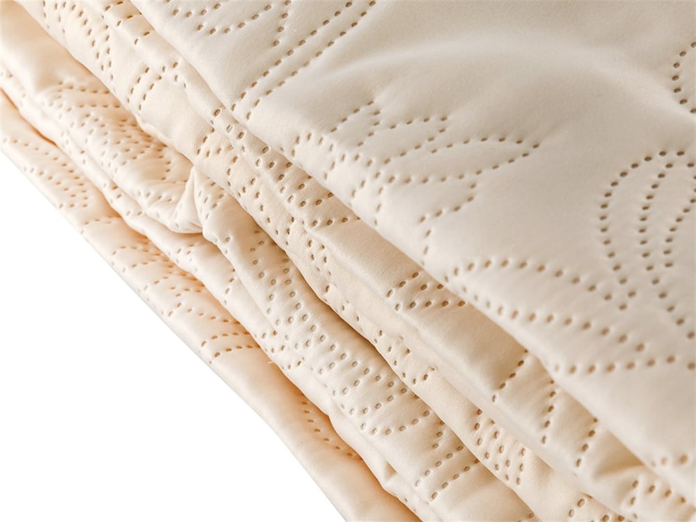 divă  Satin Persoană dublă  SET CUVERTURĂ DE PAT 240x260 cm Fildeş