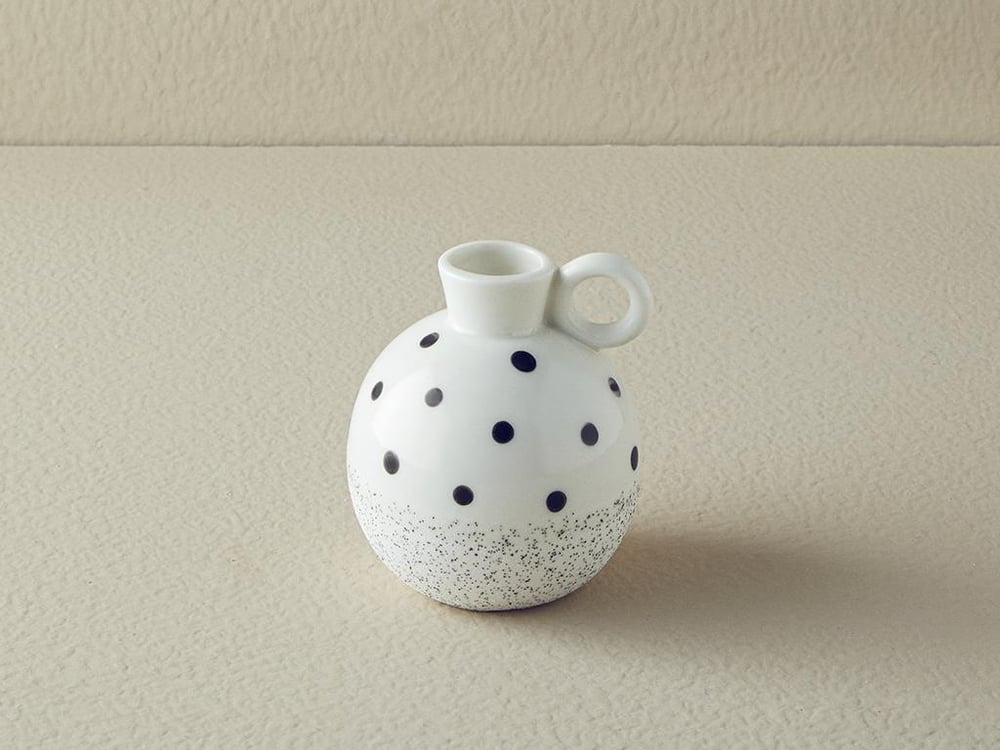 Vază, Dotsy, ceramică, 9,3x9,1x10,5 cm, alb