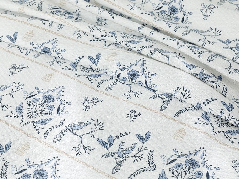 Dream Garden  Cu imprimeu Pentru o persoana  SET CUVERTURĂ 150x220 cm Albastru