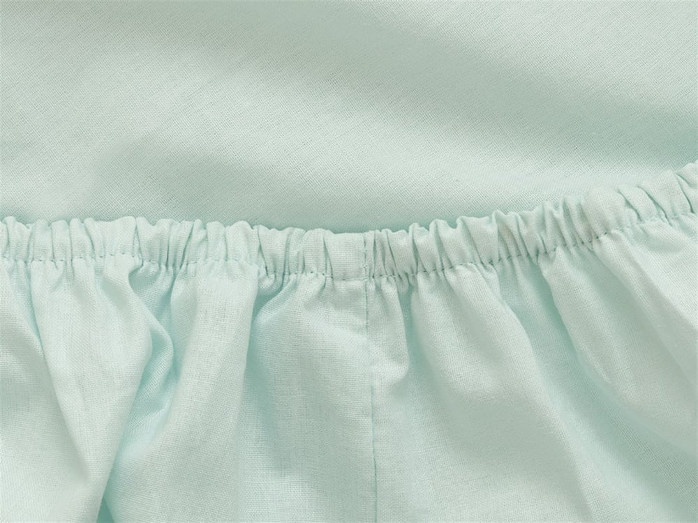 drept Cu Bumbac Dimensiune İntermediară Cearșaf Cu Elastic 140x200 cm Seledon Deschis