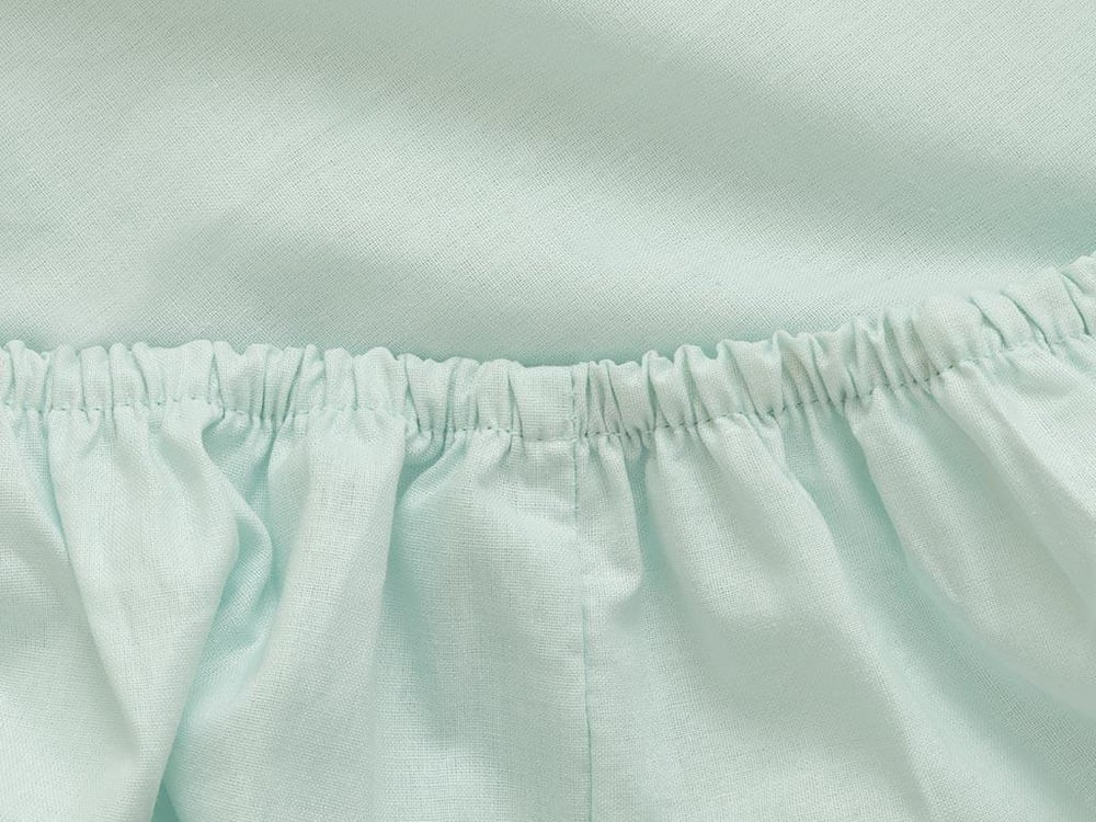drept Cu Bumbac Double Cearșaf Cu Elastic 160x200 cm Seledon Deschis