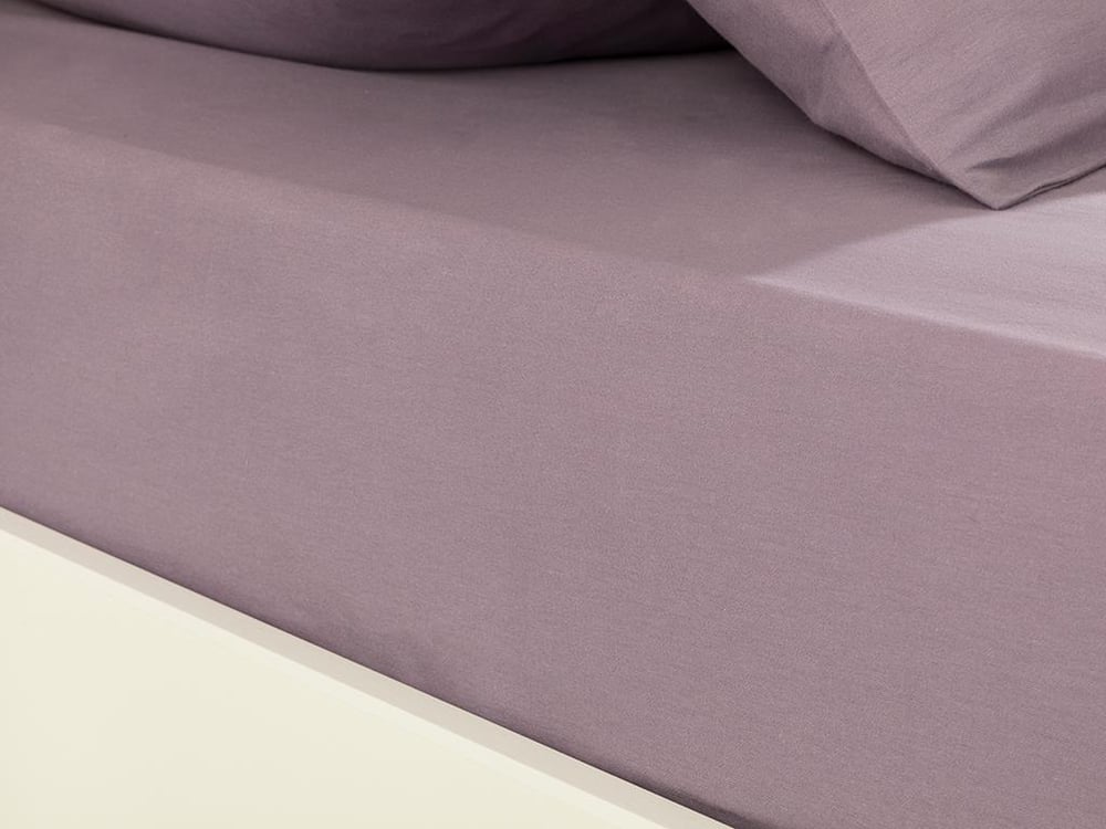 drept Bumbac  King Size  SET DE CEARȘAFURI E 180x200 cm Lila