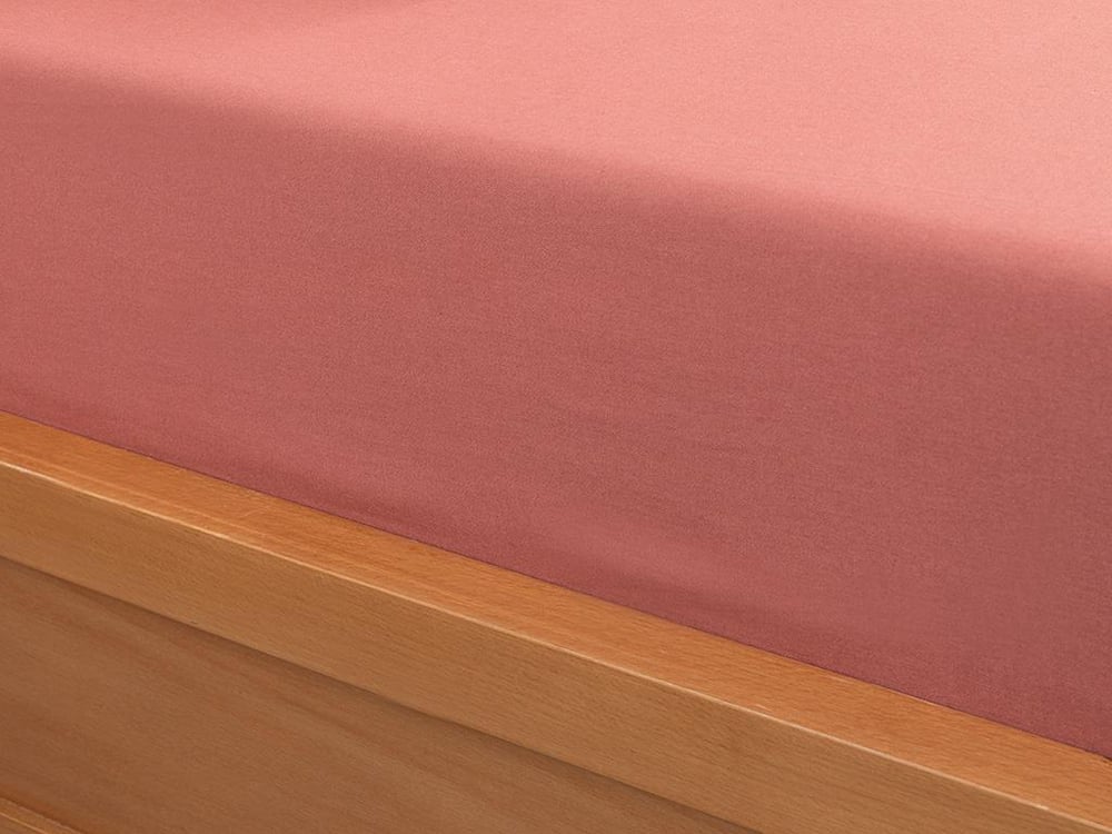 drept Cu Bumbac Double Set Cearșaf Cu Elastic 160x200 cm Trandafirului Uscat Închis.