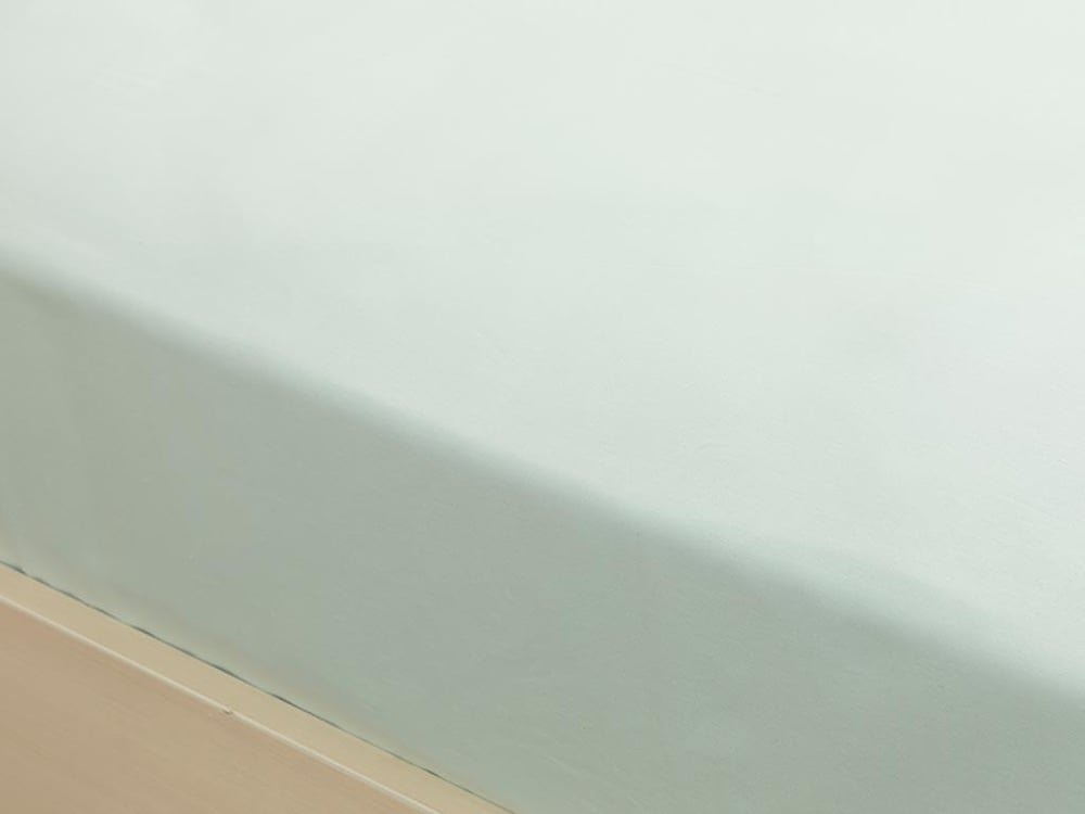drept Cu Bumbac Single Cearșaf Cu Elastic 100x200 cm Seledon Deschis