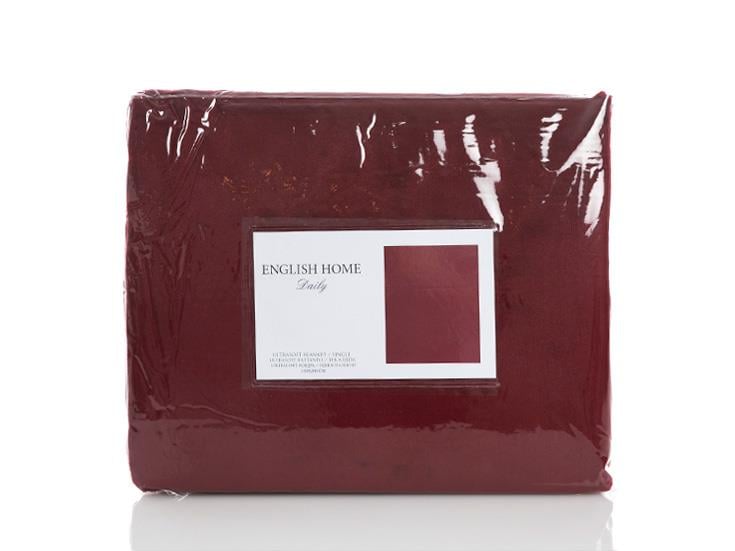 drept  Ultrasoft Double Person  PĂTURĂ 200x220 cm Claret Red