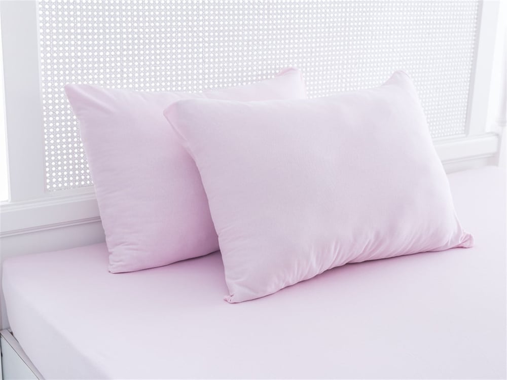 drept Penye Double Set Cearșaf Cu Elastic 160x200 cm Roz