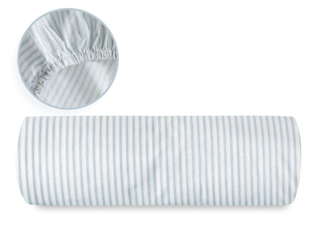 dungă Bumbac Dimensiune İntermediară Cearșaf Cu Elastic 140*200 Cm Albastru