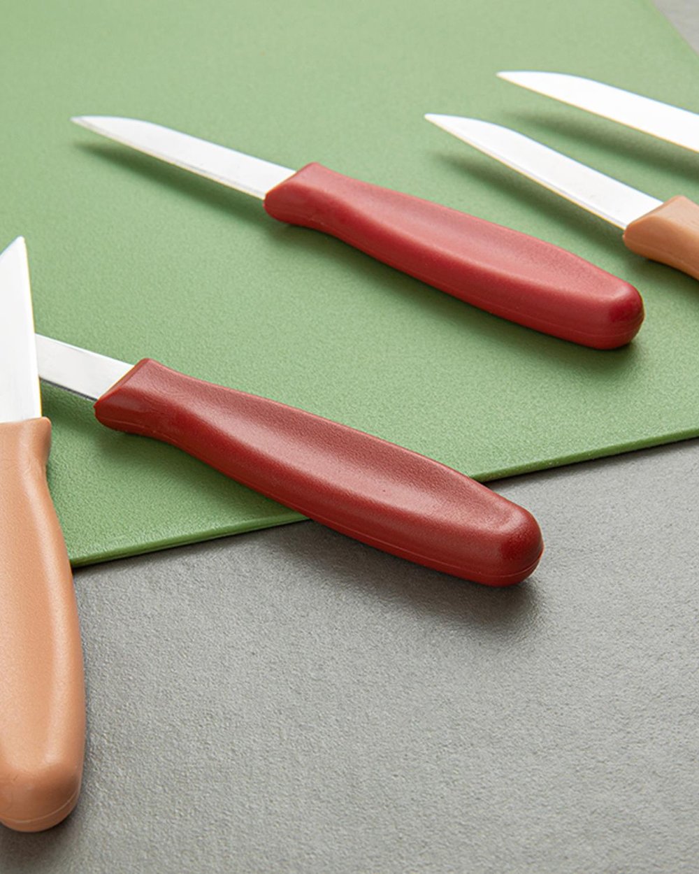 Easy Cut Cuțit Set 6, Oțel, 16 Cm, Gri-Verde