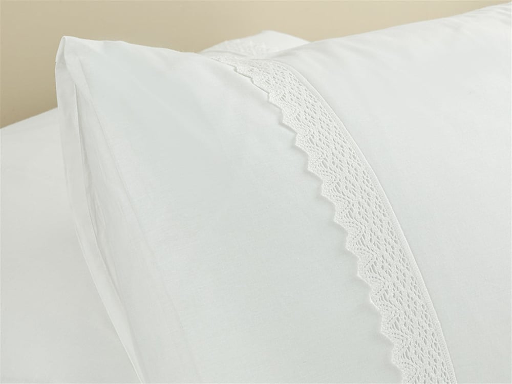 Eggy  În fagure Set 2 Față De Pernă 50 x 70 cm Alb