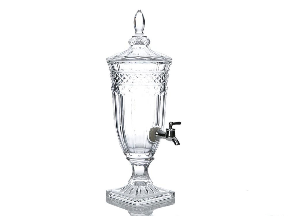 Eldora Glass With Legs Beverage Holder 1.8 L Transparent