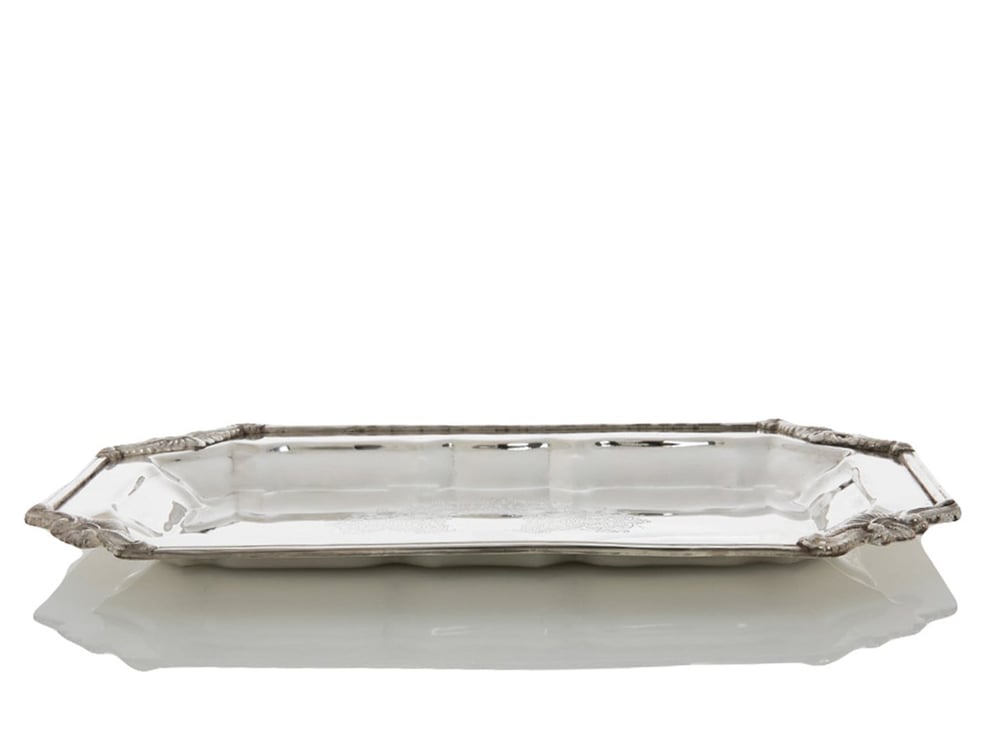 Elegant Placat cu argint  TAVĂ 32x19 cm Argint.