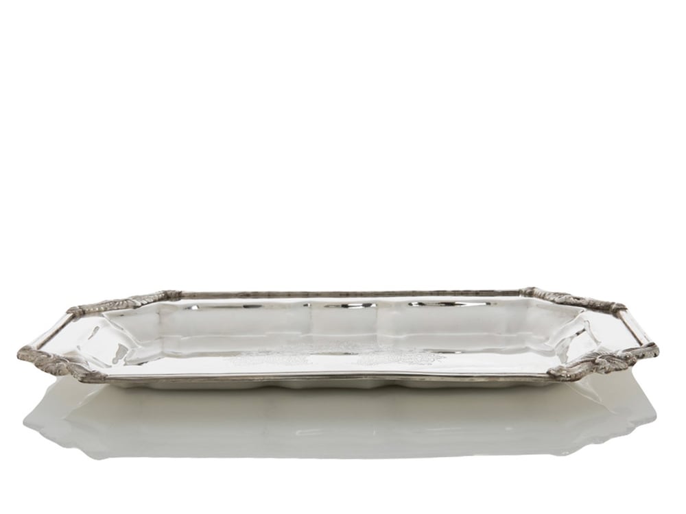 Elegant Placat cu argint  TAVĂ 32x19 cm Argint.