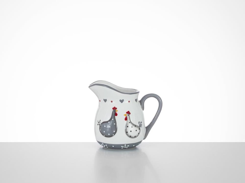 Est Ceramică Vas Pentru Lapte 13*9.5*11.5 Cm Alb-Cenușiu